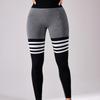 Striped Outdoor Sports Leggings Women's High Waist Hip Yoga Suit Quick-drying Running Sports Fitness Pants