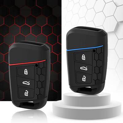 Silicone Key Holder Shell Case for Skoda Octavia Kodiaq Karoq for Volkswagen VW Polo Passat B8 Tiguan 2 for Seat Car Key Cover
