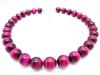 Ishiki 4A Grade Natural Pink Tiger Eye Prayer Bead Necklace 12mm n170