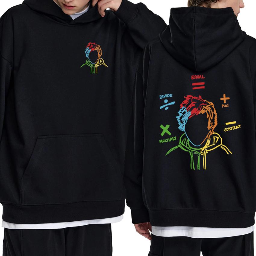 Hot Singer Ed Sheeran Double Sided printed Sweatshirt New Men women harajuku fashion Hoodies Unisex Fleece Long sleeve pullovers