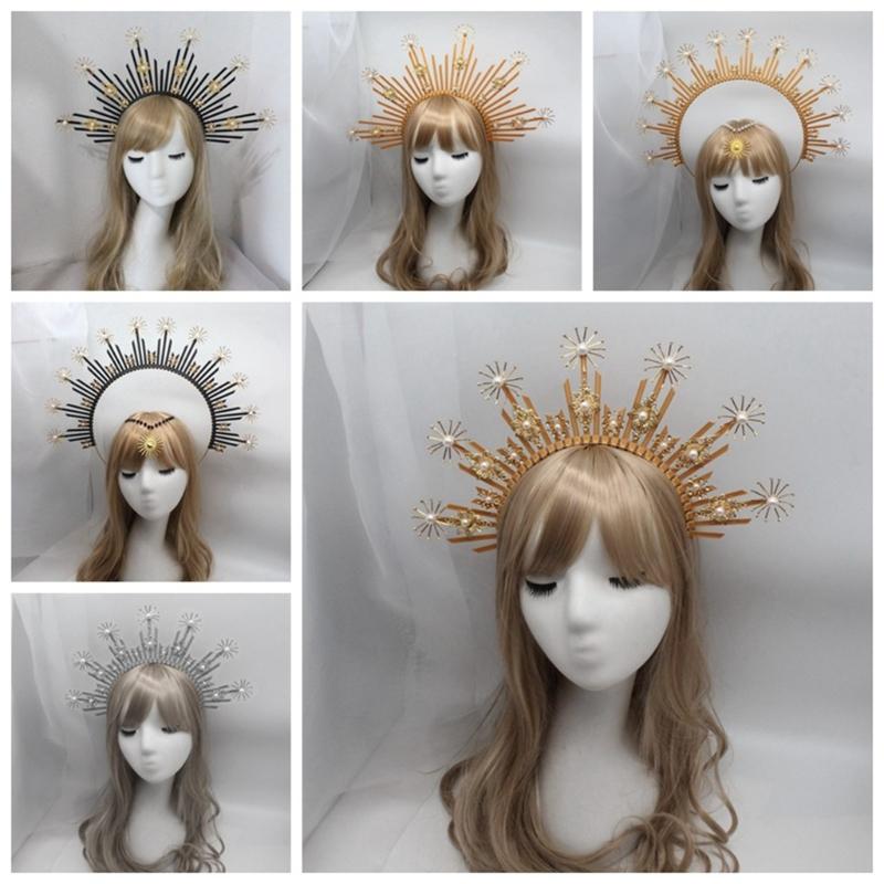 Bentiță Coroană Tiara Kituri Artizanat Handmade Piesa Coroană Costum Femei Bentiță Păr