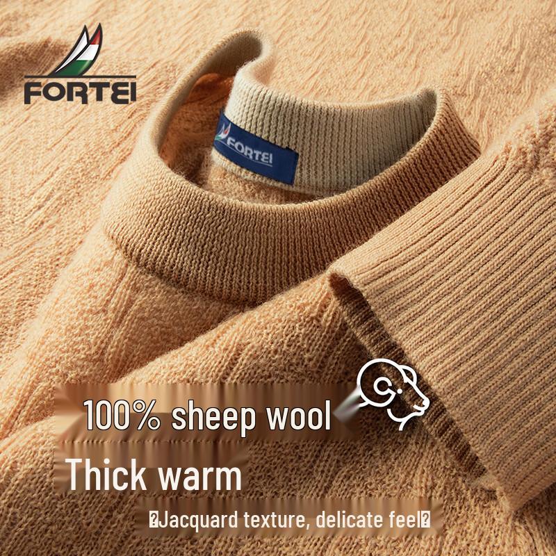 Men s 100% Merino Wool Round Neck Sweater 52