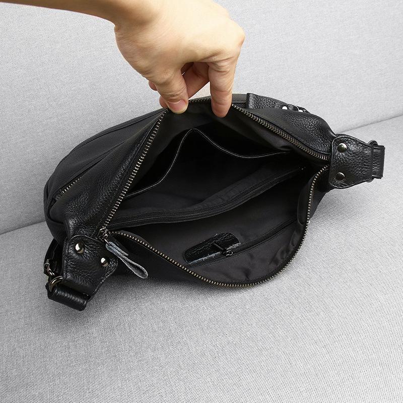 Skórzana Damska Torebka Feiya Ze Skóry Pierwszej Warstwy Krowiej Codzienna Miękka Skóra Torebka dla Kobiety w Średnim Wieku Torba na Ramię Crossbody Torba Półksiężyc