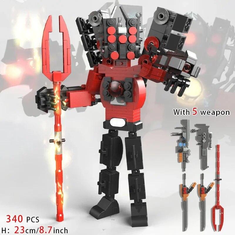 SKIBIDI ALTOPARLANTE TOILETTE Titanio Film Ruolo Costruzione Blocchi Giocattolo Robot 1303 Pezzi - Foto 8