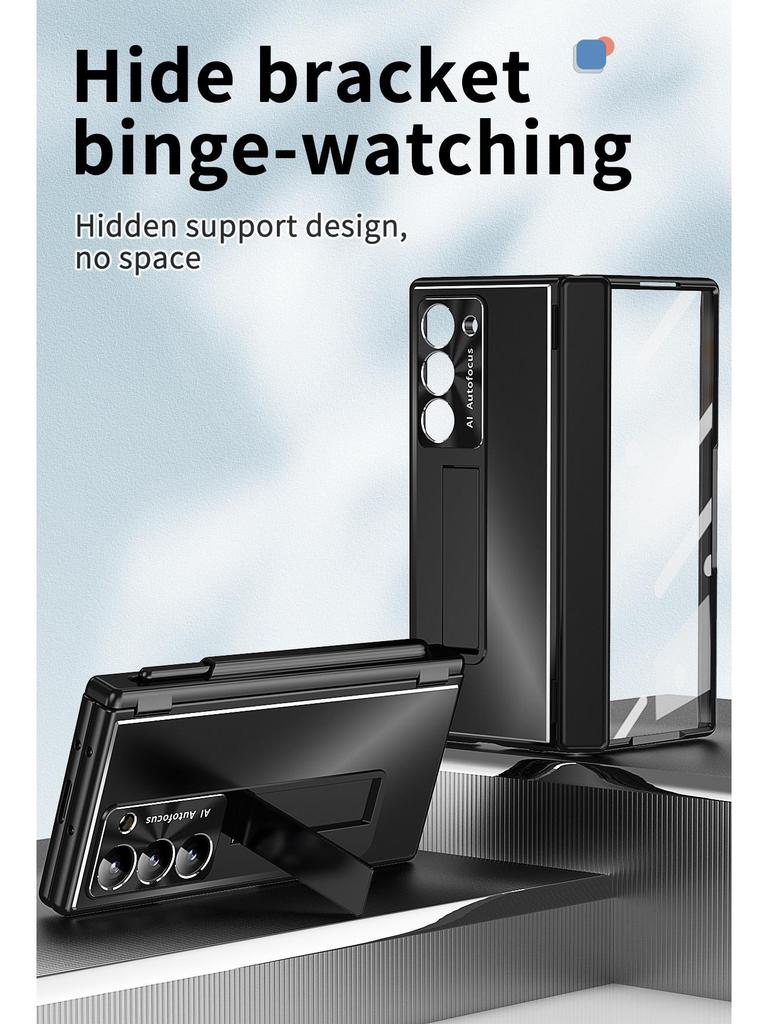 Samsung Z Fold7/6 Aluminum Alloy Phone Case with Dual Hinge Pen Slot