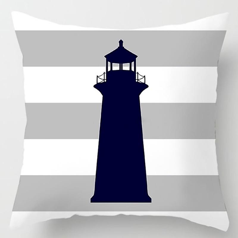 Marine sailor flower pillowcase home office decoration pillow bedroom sofa car cushion cover