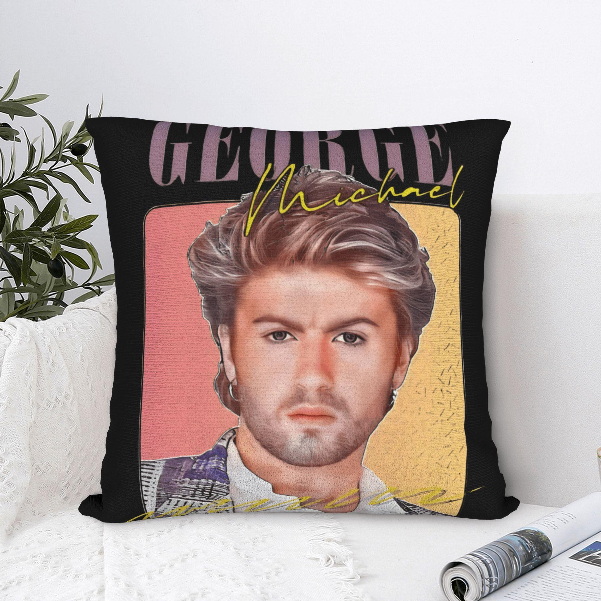 Fine Glasses Unisex George Michael 80S Style Pillow Case Square Pillow Cover Fashion Pillowcases For Sofa Bedroom Home Decor