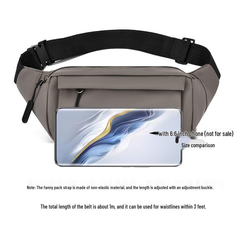 Men's Waterproof Construction Fanny Pack - Durable, Sturdy Crossbody Bag and Wallet for Middle-Aged & Elderly Workers