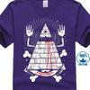 Pyramid Eye 2Pac Masons Killuminati Illuminati Conspiracy Theory T-Shirt. Summer Cotton Short Sleeve O-Neck Mens T Shirt New