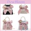 Adorable Pearl Mini Handbag For Kids Fashionable Winter Bow Decorated Coin Purse