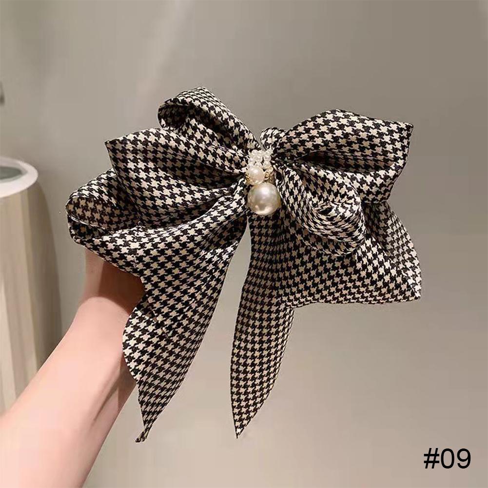 Szyfonowa Kokarda Perła Klips do Włosów Klips Wiosenny Akcesoria do Włosów Moda Uniwersalny Klips do Włosów Temperament Spinka do Włosów