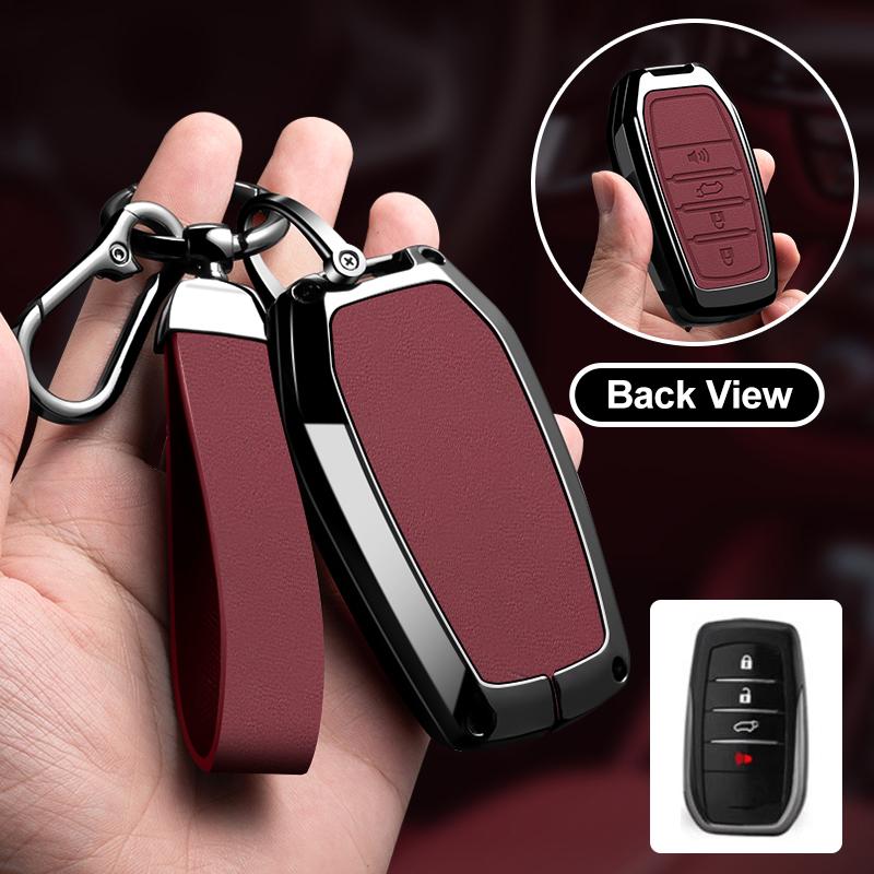 Zinc Alloy Car Key Case Cover For Toyota CHR Hilux Fortuner Land Cruiser 200 Camry Corolla Crown RAV4 Highland Accessories