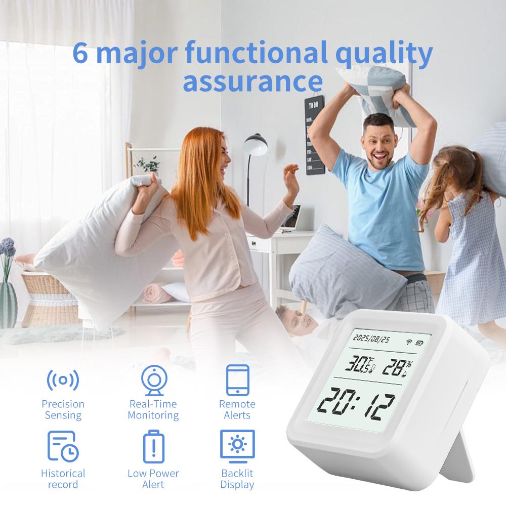 WiFi Temperature Sensor Indoor Thermometer and Hygrometer Tuya Smart Devices Smart Home Products Remote Monitoring