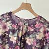 DIMANAF 2025 New Summer Women Linen T-Shirt Buttons Flower Short Sleeve Basic Fashion O-Neck Tops Tees Loose Tees
