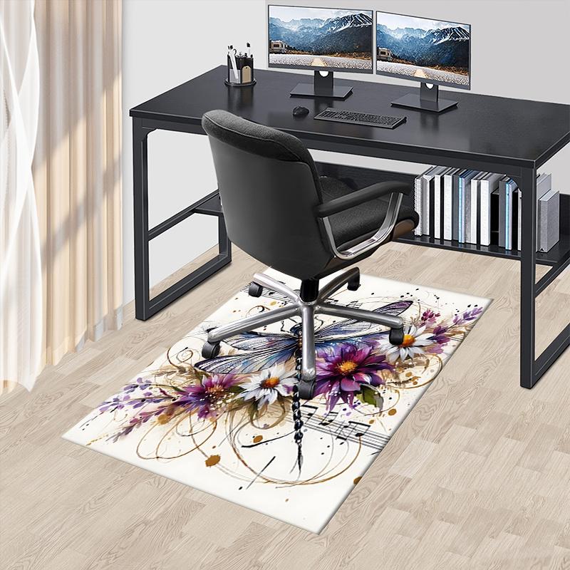 

Butterfly Notes Chair Mat Office Carpet: Oversized Rug for Home Decor, Sofa Carpet, Gift Idea for Office and Living Room0255A 60cm by 90cm