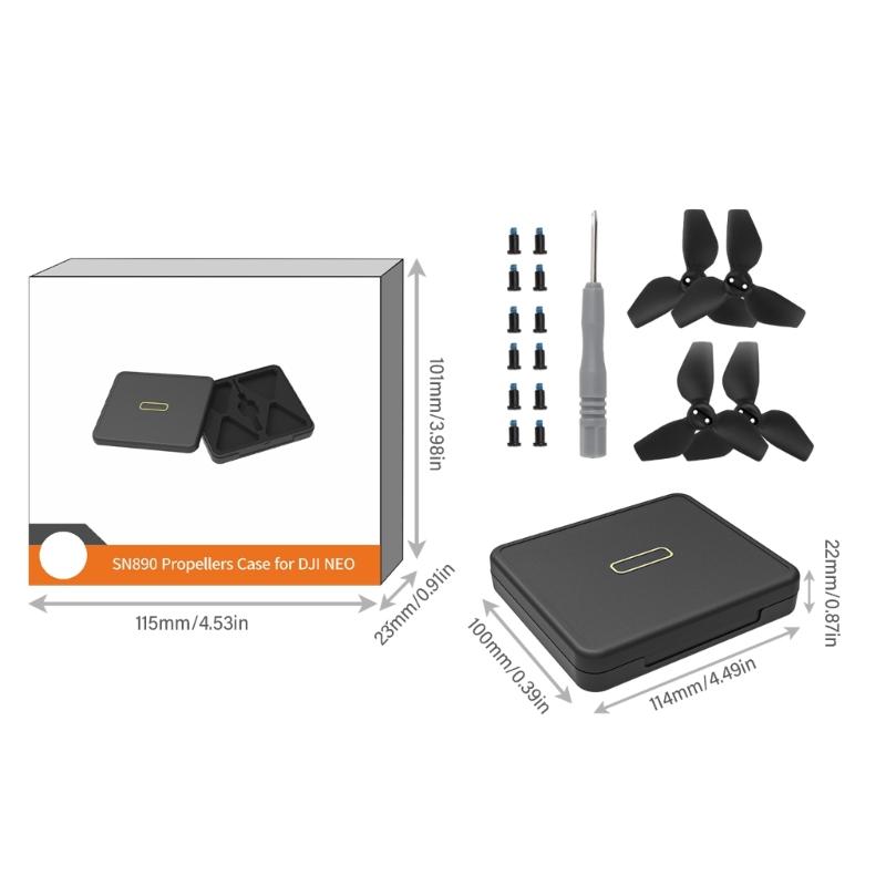 Customs Fit Drones Propellers Guard For Propellers Storage Case Secure Paddles Storage Box, Lightweight Propellers Case