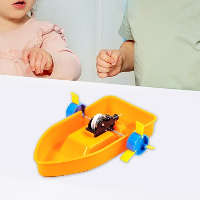Paddle Wheel Ship Model Assembly Toy Children Educational Toy for School Science Lesson and Parent Child Activities