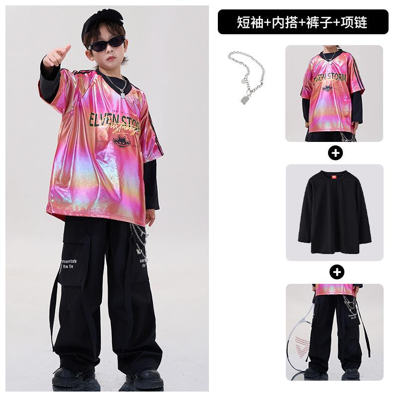 Girls Jazz Clothing Trendy Cool Handsome Children'S Street Dance Trendy Clothing Boys Hip Hop Hiphop New Year'S Day Performance Clothing