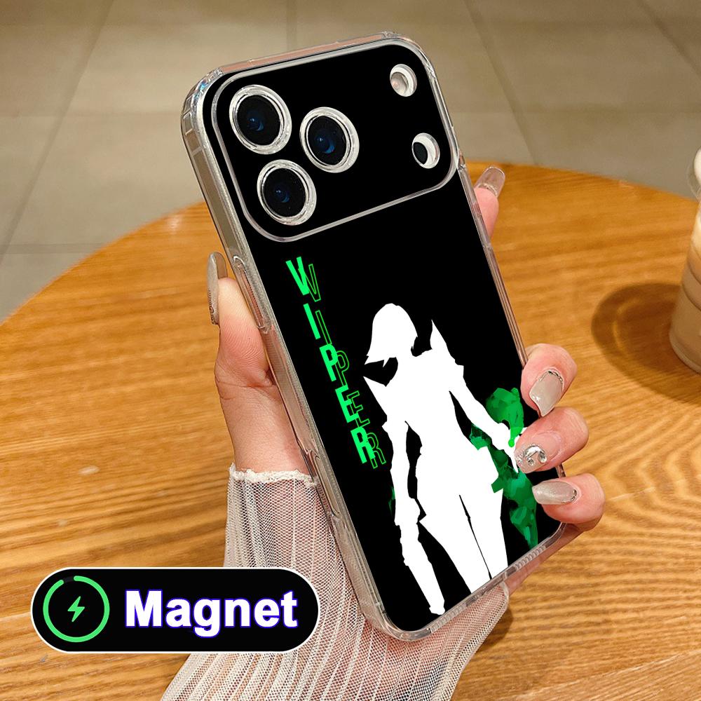 Valo Viper Phone Case for iPhone 17 16 15 14 13 12 11 Air Pro Max Plus Mini Soft TPU Clear Magsafe Cover