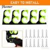 Fishing Pole Organizer Stand 2Pcs Wall Mount Rod Holder, 5 Storage Display Rack for Garage Shed, Horizontal Solutions