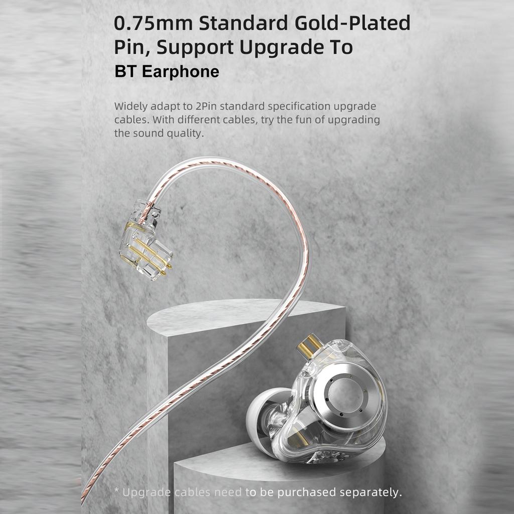 In Ear Stage Monitor Headphone Dual Magnetic Dynamic Unit Earphone Shock Bass Earbuds with 0.75mm Detachable Cable