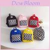 Trendy Black And White Plaid Children's Backpack Ideal For School And Snacks