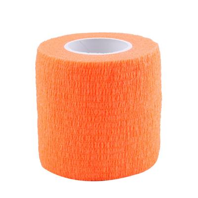5 Rolls Set Waterproof Self Adhesive Bandage Tape Finger Joints Wrap Sports Care(Orange)