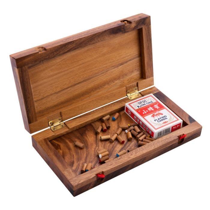 Joc de Tock din Lemn - 6 Jucători - Ecologic - Joc de Societate Tradițional Canadian - Joc de parcurs - 2 până la 6 jucători- 350260