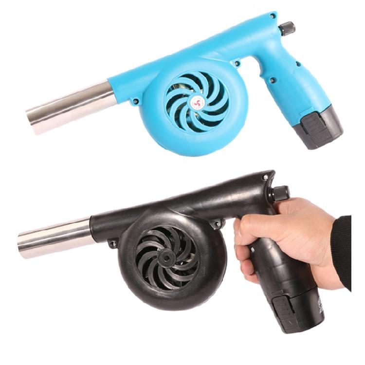 Electric BBQ Fan Air Blower DC12.6V Camping Cooking Stove Bellows +2x Batteries
