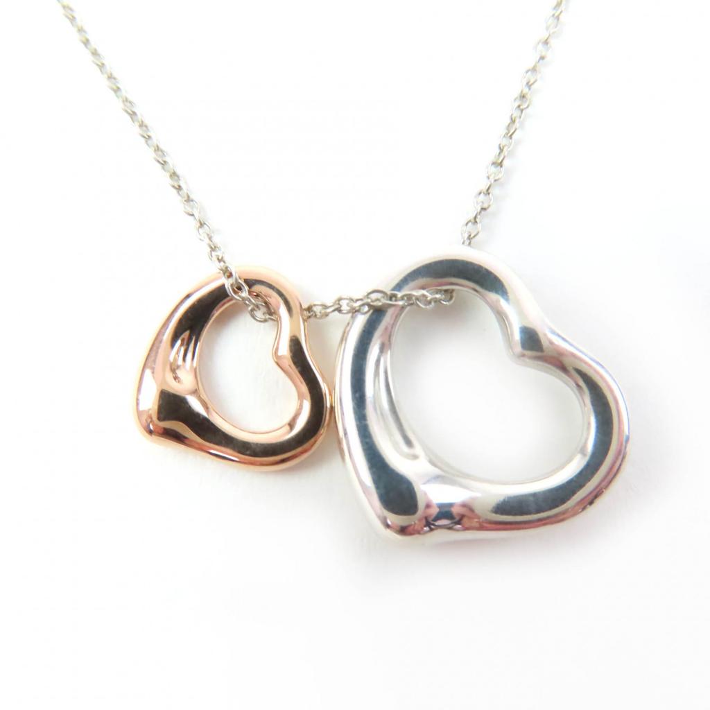 Excellent TIFFANY&Co. Necklace Open Heart Pendant Combination Silver AG925 Women Used