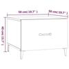 VidaXL Table basse avec pieds en métal Sonoma gris 50x50x40 cm 817539