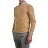 Polo Ralph Lauren Solid Color Long Sleeve Small Pony Embroidered Cable Knit Sweater Men sweater Brown 710876762009