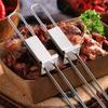 CMYK Barbecue Skewers, 6-Pack 13" Stainless Steel Grilling Skewers with Slider, Reusable Metal BBQ Shish Kabob Skewers Sticks