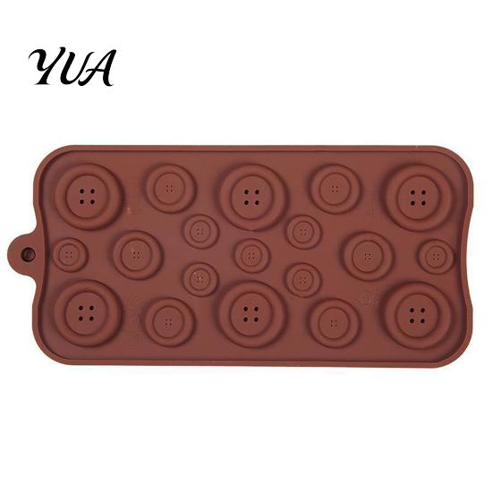 Jewelry Making Supplies Button Silicone Mold, Food Grade Non Stick Chocolate Candy Casting Easy Release Mold Tray, Flexible for DIY Baking And