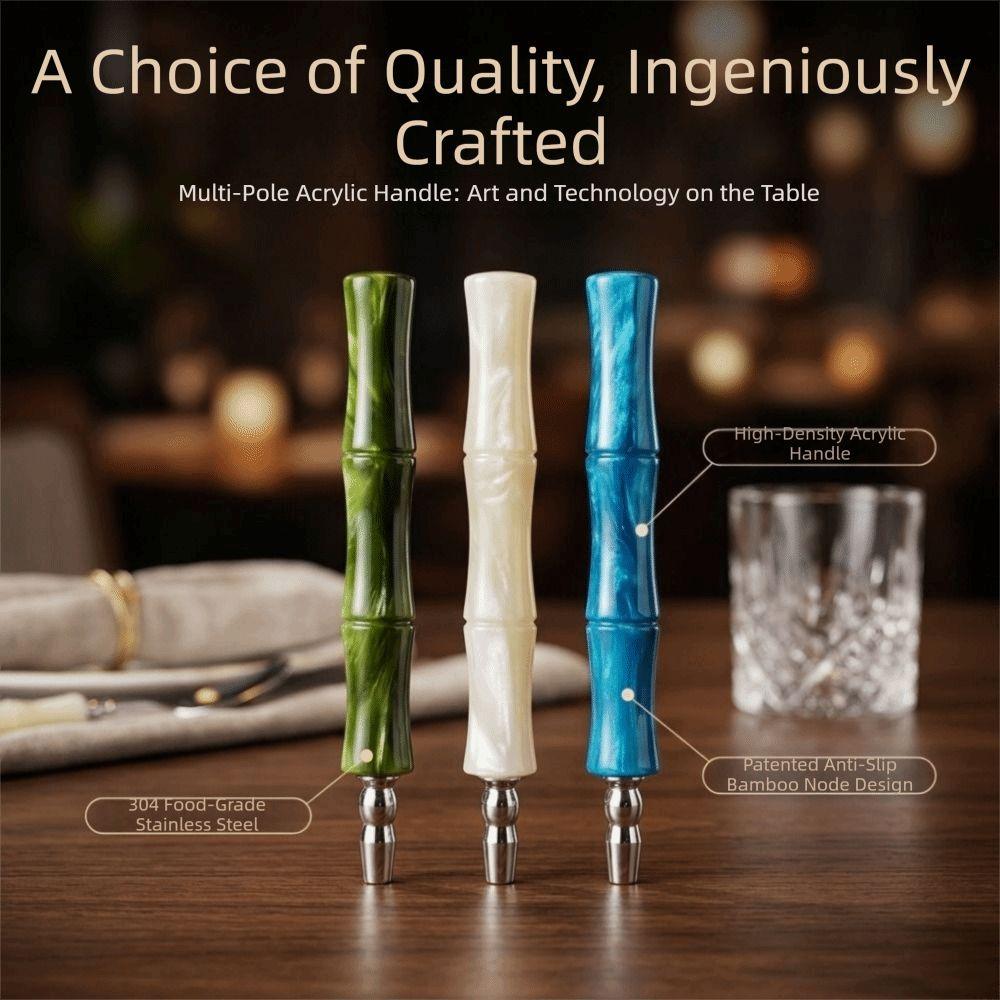 Bamboo Shape Handle Fork and Spoon 304 Stainless Steel Bamboo Handle Cutlery Home Kitchen