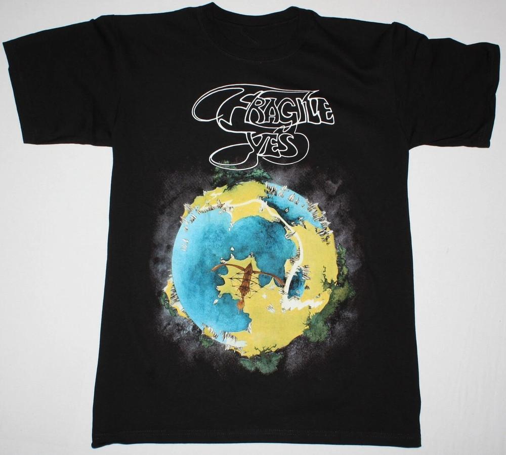 YES Band FRAGILE Album 1971 Heavy Cotton T Shirt Full Size S5XL S