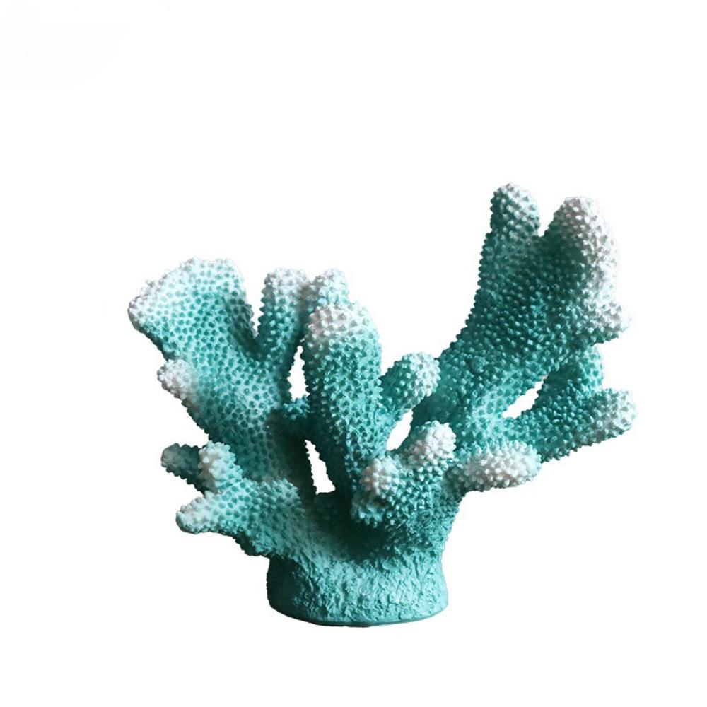 Colorful Artificial Coral Statue Realistic Desktop Coral Sculpture Aquarium Decoration