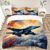 3pcs Jet Fighter Soft and Comfortable Breathability, Bedding Set, Machine Washable, Suitable for All Seasons113