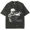 Anime Jujutsu Kaisen Gojo Satoru T-skjorter Vasket Menn Kvinner Bomull Harajuku T-skjorter Ryomen Sukuna Retro for Menn Kvinner Topper Tees