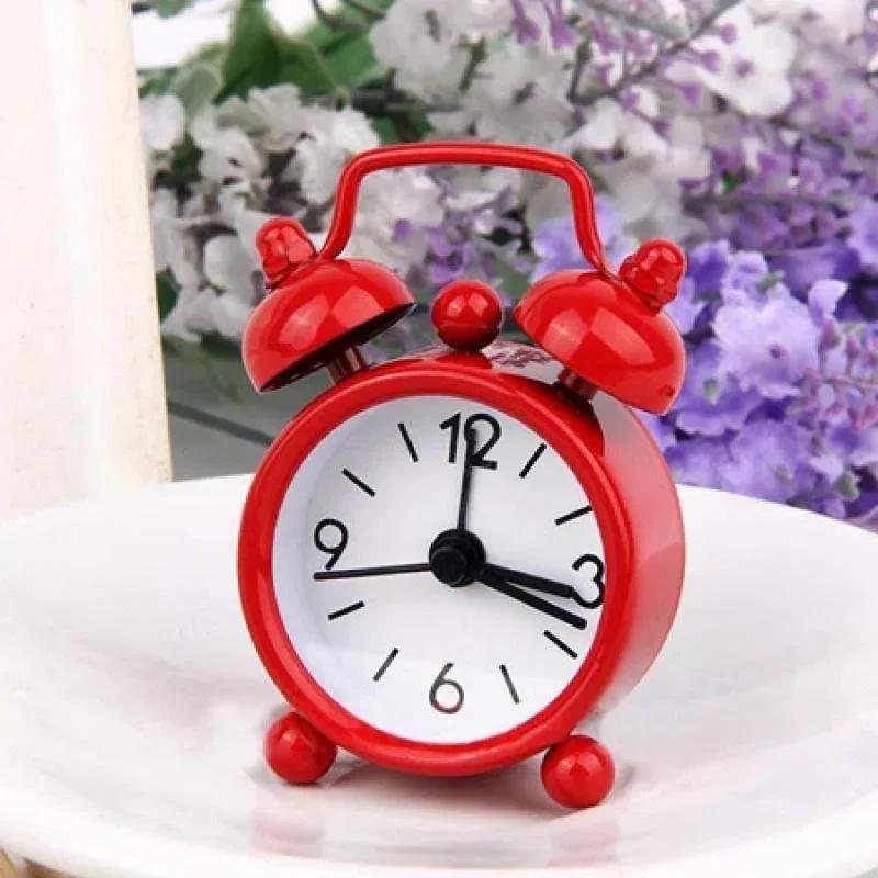 

40 мм Мини Металлический Будильник Портативный Домашний Уличный Милый Мультяшный Часы Ретро Подарок Для Детей Друзья Металлический Будильник