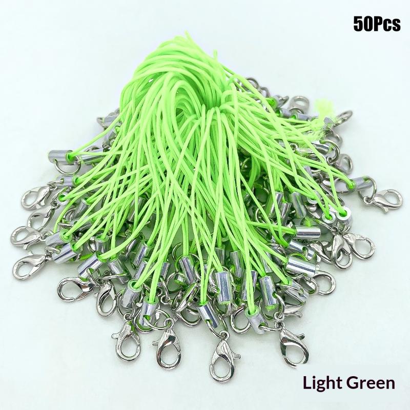 50Pcs Polyester Cord Lobster Clasp Cell Phone Lanyard Cords For Keychain Crafts Handmade Phone Rope Toys Diy Jewelry Making