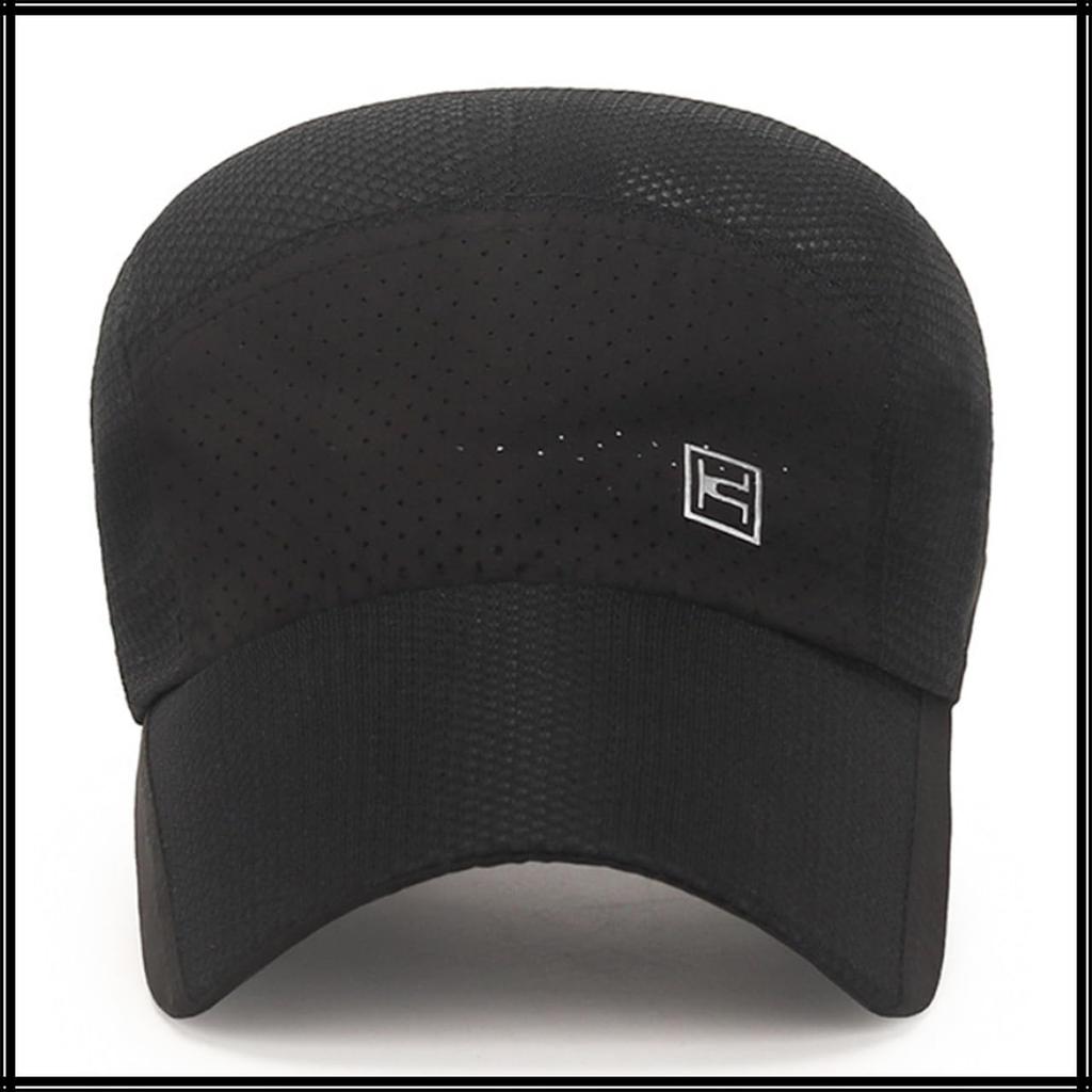 Simple CZ027 [White Fang] Hat, Sports, Cap, Mesh, Stylish, Logo, Breathable, Men's, Women's, (Light Blue)