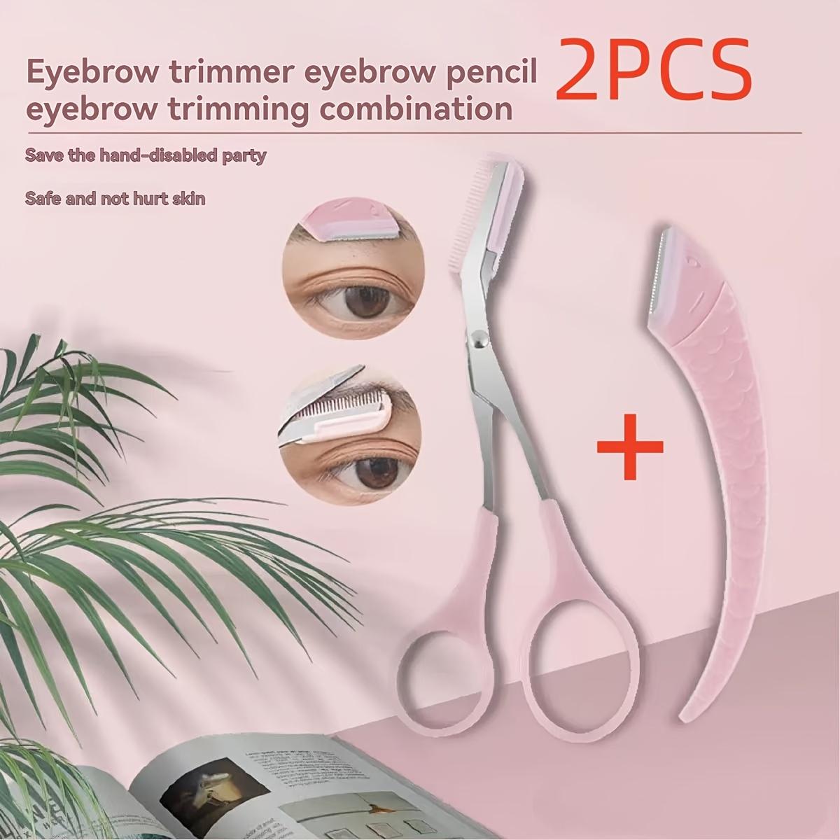 

Professional Stainless Steel Eyebrow Scissors with Comb - Hypoallergenic Ergonomic Design for Both Hands, Durable Metal Construction Model A (2PCS)