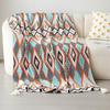 Bohemian Thick Fleece Blanket Office Nap Bed Throw Airplane Travel Cozy Warm Lightweight Soft Acrylic 130x170cm