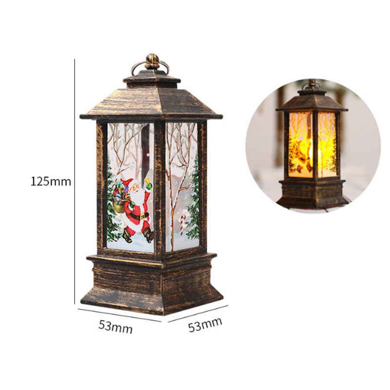Рождественский фонарь светодиодный светящийся декоративный портативный фонарь 06