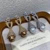 Luxury Water Drop Pearl Earrings, Brass Zircon Earrings, Women'S Banquet Earrings Manufacturer