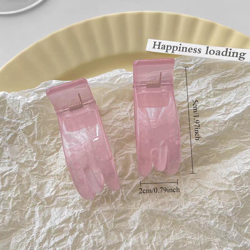 2pc Cute Solid Versatile Hair Claw Clips for Women Girls Hairpin Hairgrip for No Hurt To Hair Accessories Fixed Ponytail Tool