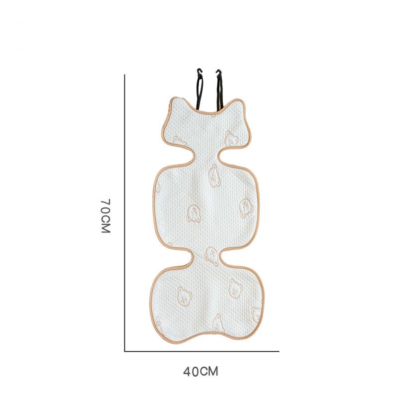 Ice Sliky Fiber Fabric Trolley Cushion Pad, Breathable Baby High Chair Mat for All Seasons, Machine Washable Summer Cooling Mat