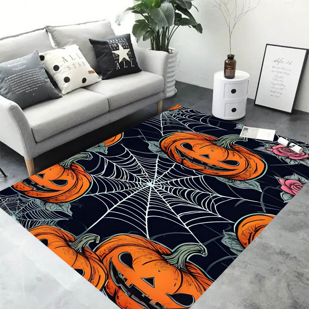 Terrifying Halloween Pumpkin Lantern Carpet Small Rugs for Bedroom Washroom Floor Mat Bedroom Decoration Outdoor Rug