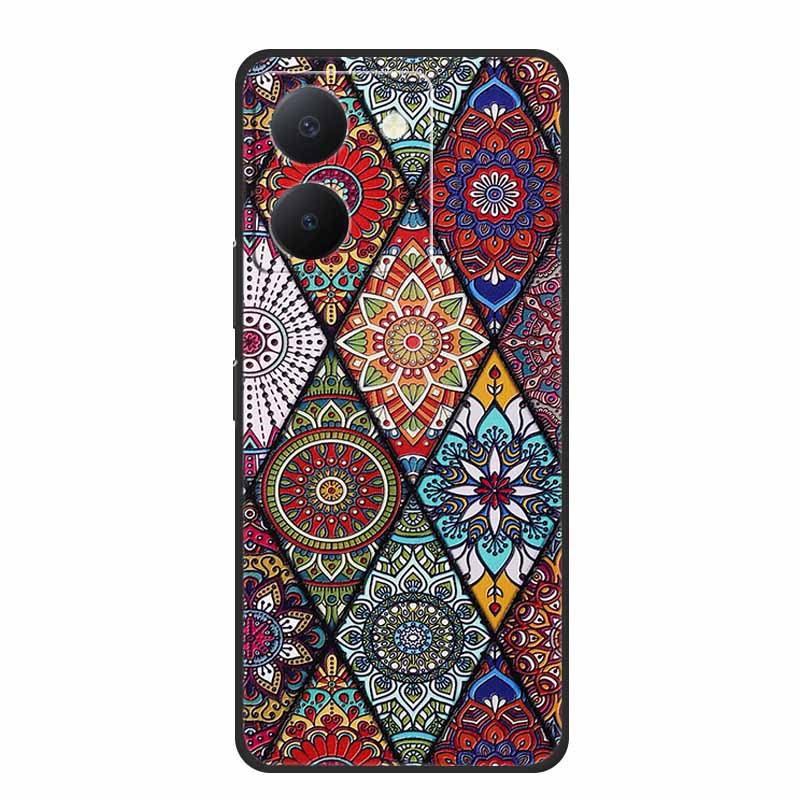 3D Emboss Case For Vivo Y27s Phone Case Relief Black Silicone Soft Back Cover Coque Funda For Vivo Y27s Case Y 27 s Capas 6.64"
